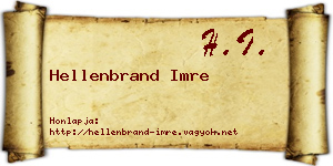 Hellenbrand Imre névjegykártya