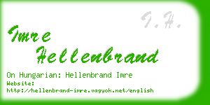 imre hellenbrand business card